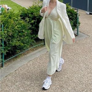 ZARA Cut Out Gabardine Midi Dress size XS